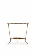494678-LAW Jonathan Charles Argentinian walnut veneered round side table