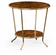 494678-LAW Jonathan Charles Argentinian walnut veneered round side table