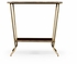 494679-LAW Jonathan Charles Lux Argentinian Walnut Veneered Square Side Table