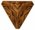 494681-LAW Jonathan Charles Moroccan Argentinian Walnut Veneered Triangle Lamp Table