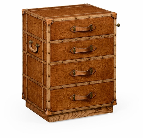 494683-L002 Jonathan Charles Fine Furniture JC Edited - Voyager Travel Trunk Style Wellington Filing Cabinet