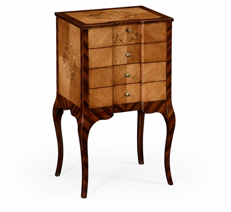494693-SAL Jonathan Charles Versailles Light Satinwood Collectors Cabinet