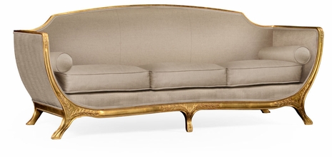 494710-GIL F001 Jonathan Charles Versailles Empire Style Sofa (Gold Leaf/Com)