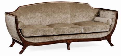 494710-MAH-F005 Jonathan Charles Versailles Empire Style Sofa (Mahogany/Velvet Calico)