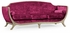 494710-PGW-F003 Jonathan Charles Versailles Empire Sofa - Grey Weathered & Velvet Fuchsia