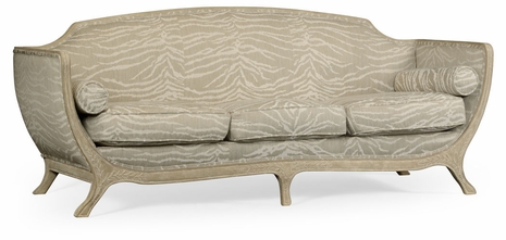494710-PGW-FCOM Jonathan Charles Versailles Empire Style Sofa (Painted Grey Weathered/Com)