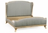 494720-USK-GIL-F009 Jonathan Charles Versailles Us King Louis Xv Bed (Gold Leaf/Silk Dove)