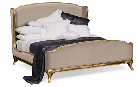 494720-USK-GIL-FCOM Jonathan Charles Versailles Us King Louis Xv Bed (Gold Leaf/Com)