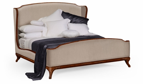 494720-USK-WAL-FCOM Jonathan Charles Versailles Us King Louis Xv Bed (Walnut/Com)