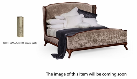 494720-USQ-PCS-F002 Jonathan Charles Versailles Us Queen Louis Xv Bed (Country Sage/Velvet Truffle)