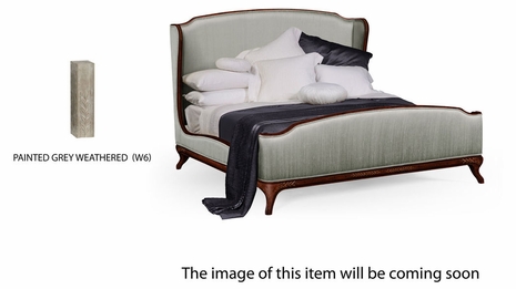 494720-USQ-PGW-F009 Jonathan Charles Versailles Us Queen Louis Xv Bed (Grey Weathered/Silk Dove)