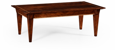 494793 Jonathan Charles Alexander Julian Craftsman's Mahogany Coffee Table With Herringbone Inlay Detail