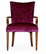 494808-AC-CWM-F003 Jonathan Charles Buckingham Biedermeier Style Walnut Dining Armchair (Fuchsia)