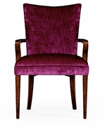 494808-AC-MAH-F003 Jonathan Charles Buckingham Biedermeier Style Mahogany Dining Armchair (Fuchsia)