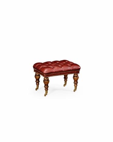 494811 Jonathan Charles Windsor Small Chesterfield Style Footstool/ Ottoman
