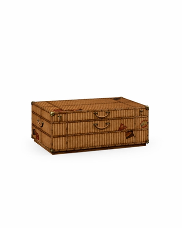494812 Jonathan Charles Voyager Travel Trunk Style Coffee Table With Storage