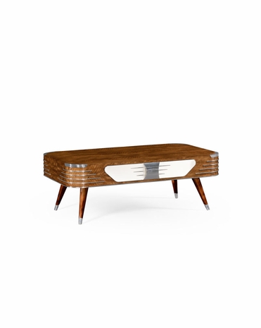494828 Jonathan Charles Detroit 50's Americana Coffee Table with Daniella Light Finish