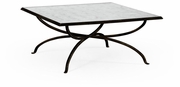 494838 Jonathan Charles Eglomise and iron square coffee table