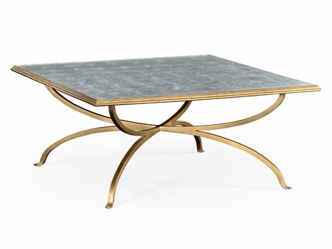 494838 Jonathan Charles Eglomise and iron square coffee table