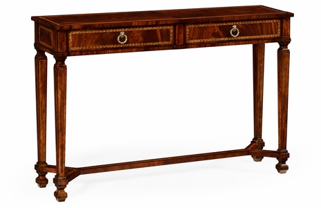 494846-MAH Jonathan Charles Empire style mahogany two drawers console