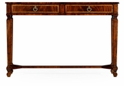 494846-MAH Jonathan Charles Empire style mahogany two drawers console