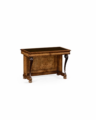 494848 Jonathan Charles Nottinghamshire Burl Oak "Pangolin" Writing Desk with Rustic Burr Oak Light Finish
