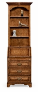 494850-LRO Jonathan Charles Nottinghamshire Burl Oak Slender Bookcase Bureau