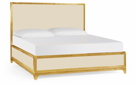 494864-CAK-GIL-LPW Jonathan Charles Alexander Julian Alexander Julian Cali King Bed (Blanc/Gold)
