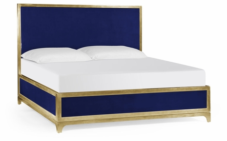 494864-USK-GIL-LRN Jonathan Charles Alexander Julian Alexander Julian Us King Bed (British Navy/Gold)