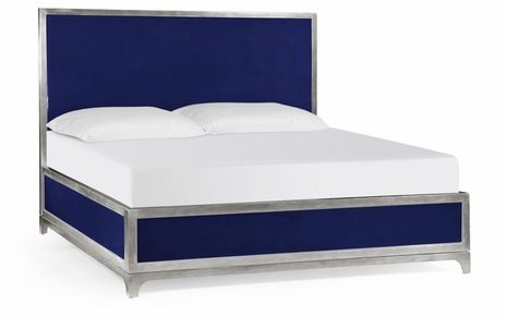 494864-USK-SIL-PBN Jonathan Charles Alexander Julian Alexander Julian Us King Bed (British Navy/Silver)