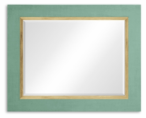 494893-GIL-LRE Jonathan Charles Alexander Julian "Homespun" Mirror (Robin's Egg/Gold)