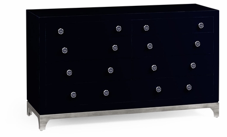 494894-SIL-PBN Jonathan Charles Alexander Julian Alexander Julian Double Low Chest (British Navy/Silver)