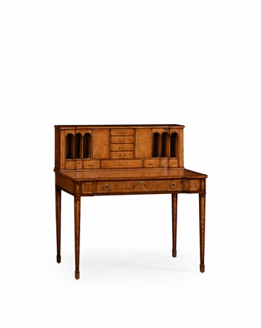 494898 Jonathan Charles Versailles Satinwood Bonheur De Jour with Satinwood Light Finish