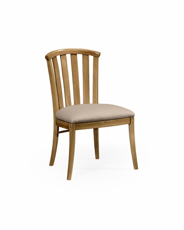 494901-L Jonathan Charles Sherwood Oak Light Oak Side Chair With Curved Back