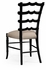 494908-SC-BLA-F001 JC Edited Casual Country Black "Yoke" Ladderback Side Chair
