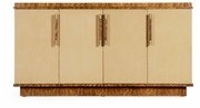 494914-LVH Jonathan Charles Hyedua and Ivory Sideboard with Four Doors