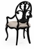 494941-AC-BLA-F001 Jonathan Charles Black painted sheraton style oval back armchair