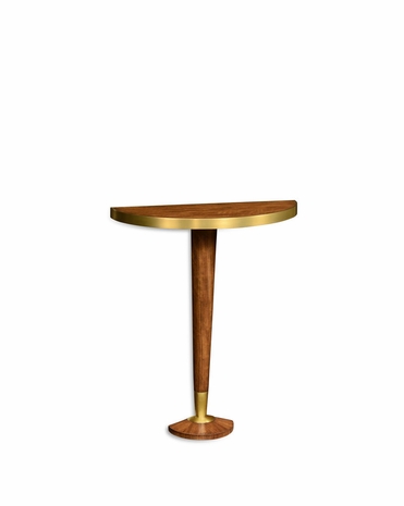 494952 Jonathan Charles Cosmo Hyedua Bracket Table With Pedestal with Daniella Light Finish