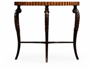 494956-ZEB Jonathan Charles Feather Inlay Hand Carved Console