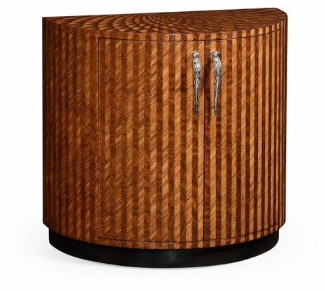 494958-ZEB Jonathan Charles Feather Inlay Cocktail Cabinet