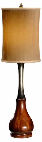 494964 Jonathan Charles Buckingham Mahogany And Ebonized Table Lamp