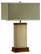 494972-LVH Jonathan Charles Ivory Finish Hyedua Rectangular Table Lamp