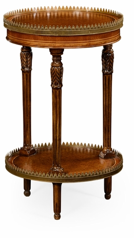 495006-L018 Jonathan Charles Windsor Napoleon III Style Lamp Table With Fine Brass Gallery