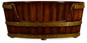 495017-WAL Jonathan Charles Country Farmhouse Walnut Wooden Dog Bed