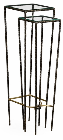 495029-BRO Jonathan Charles Bronze hammered nesting tables