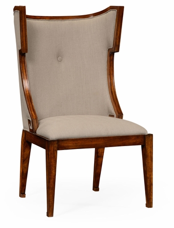 495047-SC-WAL-F001 Jonathan Charles Buckingham Greek Key Design Biedermeier Walnut Side Chair