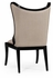 495051-SC-BLA-F001 Jonathan Charles Knightsbridge Black Painted "Butterfly" Upholstered Side Chair
