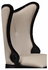 495051-SC-BLA-F001 Jonathan Charles Knightsbridge Black Painted "Butterfly" Upholstered Side Chair