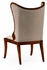495051-SC-WAL-F001 Jonathan Charles Walnut "butterfly" upholstered side chair