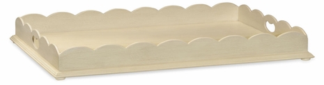 495075-LIN Jonathan Charles Large Scallopped Linen Tray